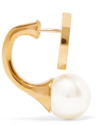 Chloé Darcy Gold Tone Swarovski Pearl Earrings One Size