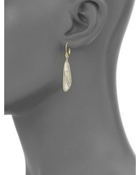 Meira T Diamond Labradorite 14k Yellow Gold Drop Earrings