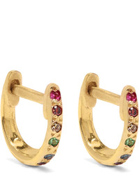 Ileana Makri Diamond Multi Stone Yellow Gold Earrings