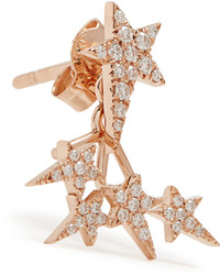 Diane Kordas Diamond Rose Gold Star Earring