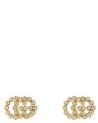 Gucci Double G Diamond Stud Earrings