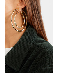 Jennifer Fisher Double Hoop Gold Plated Hoop Earrings