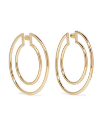 Jennifer Fisher Double Hoop Gold Plated Hoop Earrings