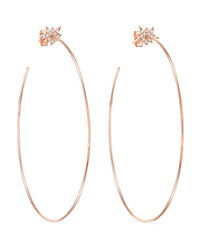 Diane Kordas Explosion 18 Karat Gold Diamond Hoop Earrings