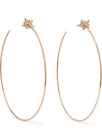 Diane Kordas Explosion 18 Karat Rose Gold Diamond Earrings