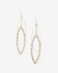 Express Faceted Double Oval Drop Earrings