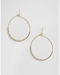 Orelia Fine Hoop Metal Bead Earrings