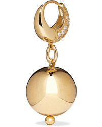 Mounser Full Moon Gold Plated Cubic Zirconia Earrings