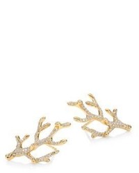 Ippolita Glamazon Stardust Coral Diamond 18k Yellow Gold Earrings