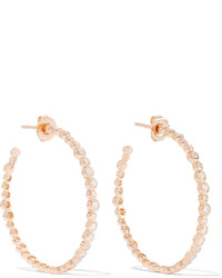 Ippolita Glamazon Starlet 18 Karat Rose Gold Diamond Hoop Earrings One Size