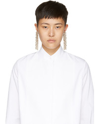 Lanvin Gold And Crystal Chain Clip On Earrings