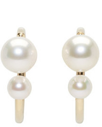 Sophie Bille Brahe Gold And Pearl Petite Boucle Kelly Earrings