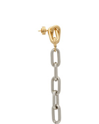 JW Anderson Gold And Silver Anchor Chain Earrings
