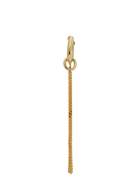 MM6 MAISON MARGIELA Gold Asymmetric Chain Drop Earrings