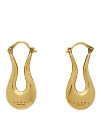 Marni Gold Blow Up Harp Earrings