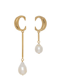 Chloé Gold C Pearl Earrings