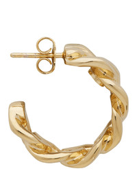 Maison Margiela Gold Chain Half Hoop Earrings