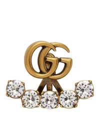 Gucci Gold Crystal Double G Single Earring