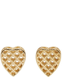 Gucci Gold Diamantissima Heart Earrings