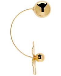 Simone Rocha Gold Double Ball Flower Earring
