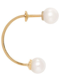 Delfina Delettrez Gold Double Pearl Earring