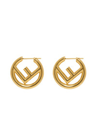 Fendi Gold F Is Earrings