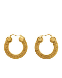 Versace Gold Horseshoe Hoop Earrings
