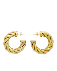 Laura Lombardi Gold Large Spira Hoop Earrings