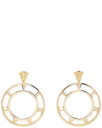 Versace Gold Logo Earrings