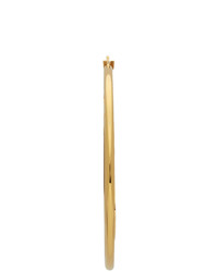 Burberry Gold Monogram Hoop Earrings