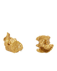 Ingy Stockholm Gold Object No 84 Asymmetric Earrings