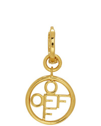 Off-White Gold Off Circle Single Earring
