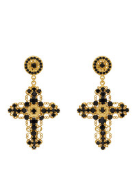 Dolce And Gabbana Gold Oversize Cross Earring