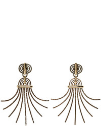 Lanvin Gold Palm Clip On Earrings
