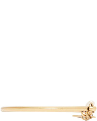 Marc Jacobs Gold Pearl Safety Pin Hinge Cuff
