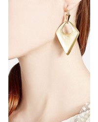 Alexis Bittar Gold Plated Drop Earrings With Lucite