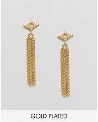 Gorjana Gold Plated Faryn Fringe Earrings