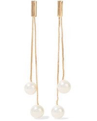 Kenneth Jay Lane Gold Plated Faux Pearl Earrings One Size