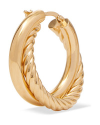 Bottega Veneta Gold Plated Hoop Earrings