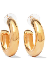 Kenneth Jay Lane Gold Plated Hoop Earrings