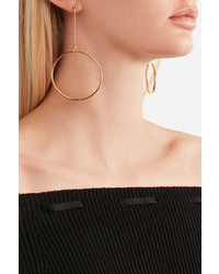 Kenneth Jay Lane Gold Plated Hoop Earrings One Size