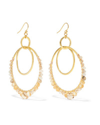 Chan Luu Gold Plated Multi Stone Earrings
