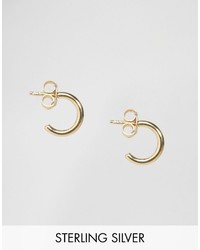 Asos Gold Plated Sterling Silver 10mm Hoop Earrings