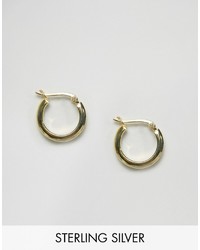 Asos Gold Plated Sterling Silver 20mm Tube Hoop Earrings