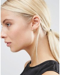 Asos Gold Plated Sterling Silver Knot Stud Earrings