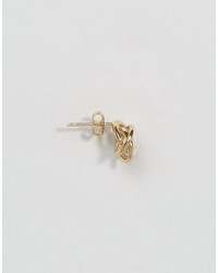 Asos Gold Plated Sterling Silver Knot Stud Earrings