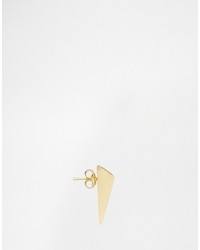 Asos Gold Plated Sterling Silver Mismatch Spike And Drop Earrings