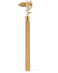 Saint Laurent Gold Plated Tassel Clip Earring