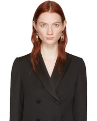 Versus Gold Safety Pin Earrings