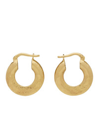 Jil Sander Gold Slim Round Earrings